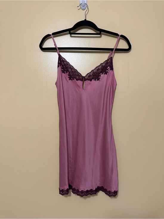 Victoria's Secret Other - Victoria’s Secret 100% Silk Chemise Nightgown Women S Pink Lace